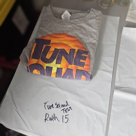 Tune Squad Shirt Mens Large Gray Space Jam Looney Tunes Basketball Cartoon Tee - Picture 11 of 11